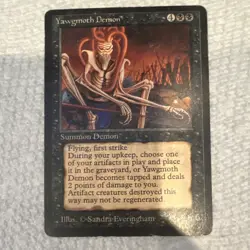 Magic: The Gathering Yawgmoth Demon Antiquities English Rare - Image 1
