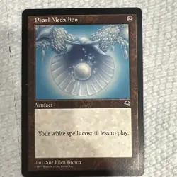 Magic: The Gathering Pearl Medallion Tempest English Regular Rare Artifact #300 - Image 1