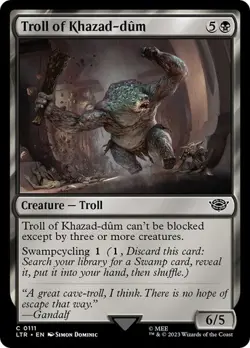 MTG - Troll of Khazad-dum - Lord of the Rings Commander - Magic the Gathering - Image 1