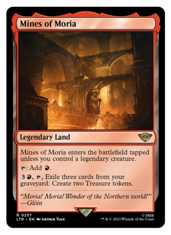 MTG - 1 x Mines of Moria - Rare Land - Tales from Middle Earth (LTR) - M/NM - Image 1