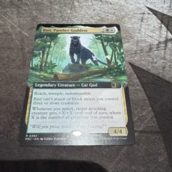 Bast, Panther Goddess (Extended Art) 392 MTG MSC Commander: Marvel Super Heroes - Image 1