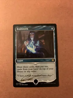 MTG Magic Brainstorm Signed Artist Proof x1 SIgnature Spellbook: Jace Daarken - Image 1