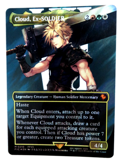 Cloud, Ex-SOLDIER Borderless Surge Foil MTG Pack Fresh #210 NM - Image 1
