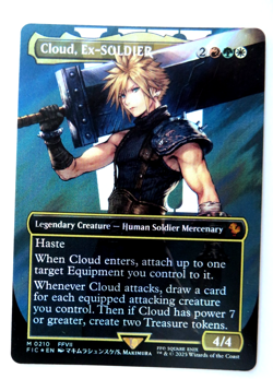 Cloud, Ex-SOLDIER Borderless Surge Foil MTG Pack Fresh #210 NM - Image 2