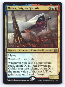 Ovika, Enigma Goliath 213 Phyrexia: All Will Be One Magic: The Gathering Foil LP - Image 1