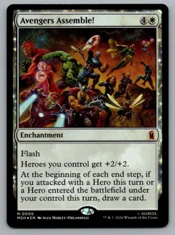 Avengers Assemble! 6 Mythic Marvel Super Heroes Magic: The Gathering Foil NM - Image 1