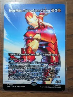 MTG Iron Man, Titan of Innovation 91 (Borderless Regular) Marvel Super Heroes NM - Image 1