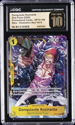 2026 ONE PIECE #OP12-108 DONQUIXOTE ROSINANTE CGC 10 PRISTINE - Image 1