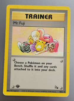 1999 WOTC Original Series Fossil Set MR. FUJI TRAINER Pokemon TCG Card #58 - Image 1
