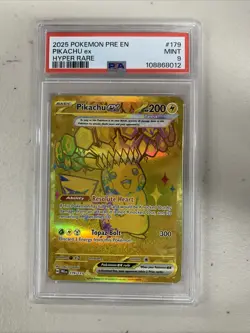 PIKACHU EX 179/132 PRISMATIC EVOLUTIONS POKEMON PSA 9 - Image 1