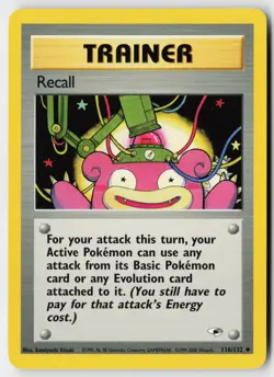 Pokemon Recall 116/132 UC Gym Heroes Unlimited LP - Image 1