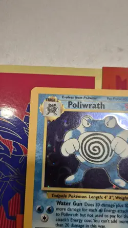 Poliwrath Base Set 2 15/130 Holo Unlimited Holo Rare Pokemon TCG WOTC NM - Image 2