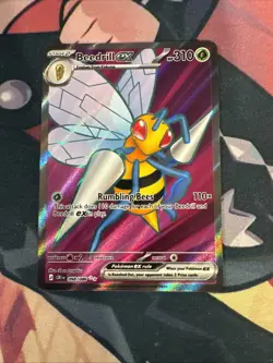 Pokemon TCG Beedrill EX 098/086 Evolutions Secret Rare Full Art Holo - Image 1