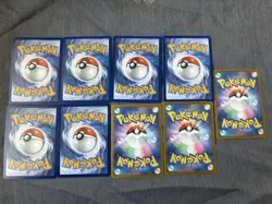 Pokemon TCG 9-Card Ultra Rare Lot EX/V/VMAX Holo Full Art Mixed - Image 2