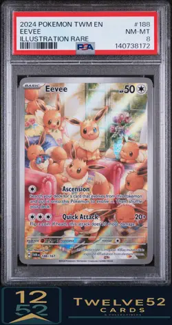 2024 Pokemon Twm En-Twilight Masquerade Eevee 8 PSA - Image 1