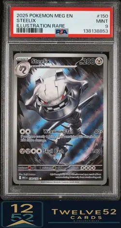 2025 Pokemon Meg En-Mega Evolution Steelix 9 PSA - Image 1