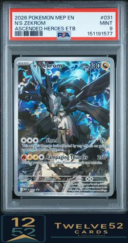2026 Pokemon Mep En-Me Black Star Promo N'S Zekrom 9 PSA - Image 1