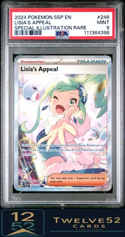 2024 Pokemon Ssp En-Surging Sparks Lisia'S Appeal 9 PSA - Image 1