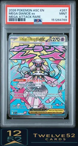 2026 Pokemon Asc En-Ascended Heroes Mega Diancie Ex 9 PSA - Image 1