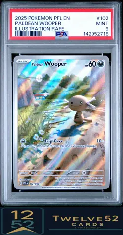 2025 Pokemon Pfl En-Phantasmal Flames Paldean Wooper 9 PSA - Image 1