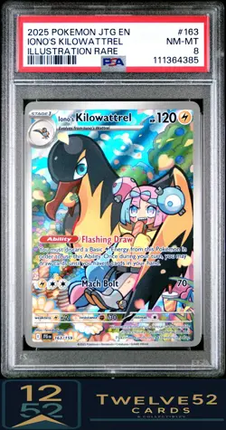 2025 Pokemon Jtg En-Journey Together Iono'S Kilowattrel 8 PSA - Image 1