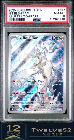2025 Pokemon Jtg En-Journey Together N'S Reshiram 8 PSA - Image 1