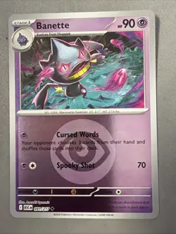 Pokemon TCG * Banette 91/217 Psychic * U REVERSE HOLO * ME Ascended Heroes NM - Image 1