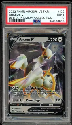 2022 Pokemon #122 Arceus V Ultra Premium Collection PSA 9 Mint - Image 1