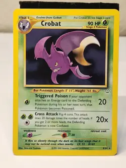 Crobat 4/64 Holo Rare Neo Revelation English Pokemon Card 2001 WoTC Tcg Trade - Image 1