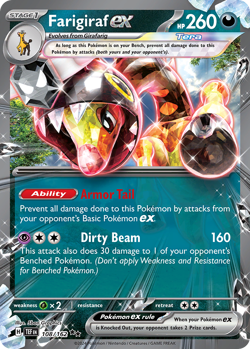 FARIGIRAF EX 108/162 DOUBLE RARE TEMPORAL FORCES POKEMON NEAR MINT - Image 1