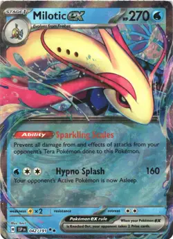MILOTIC EX 042/191 DOUBLE RARE SURGING SPARKS POKEMON NEAR MINT - Image 2
