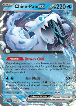 CHIEN-PAO EX 061/193 DOUBLE RARE PALDEA EVOLVED POKEMON NEAR MINT - Image 1