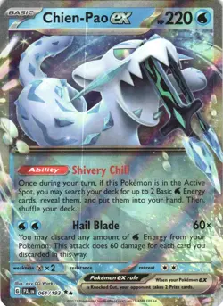 CHIEN-PAO EX 061/193 DOUBLE RARE PALDEA EVOLVED POKEMON NEAR MINT - Image 2