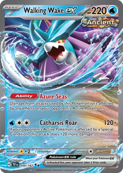 WALKING WAKE EX 050/162 DOUBLE RARE TEMPORAL FORCES POKEMON NEAR MINT - Image 1