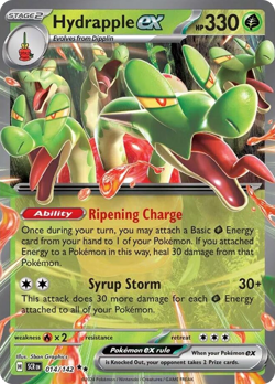 HYDRAPPLE EX 14/142 DOUBLE RARE STELLAR CROWN POKEMON NEAR MINT - Image 1