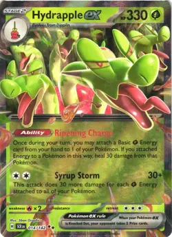HYDRAPPLE EX 14/142 DOUBLE RARE STELLAR CROWN POKEMON NEAR MINT - Image 2