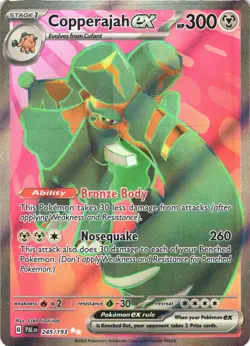 COPPERAJAH EX 245/193 ULTRA RARE PALDEA EVOLVED POKEMON NEAR MINT - Image 2
