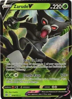ZARUDE V 016/172 HOLO V RARE BRILLIANT STARS POKEMON HOLO NEAR MINT - Image 2
