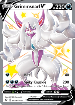 GRIMMSNARL V SV116/SV122 HOLO V RARE SHINING FATES SHINY VAULT POKEMON HOLO NM/M - Image 1