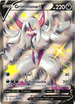 GRIMMSNARL V SV116/SV122 HOLO V RARE SHINING FATES SHINY VAULT POKEMON HOLO NM/M - Image 2