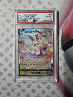 Pokemon Sylveon VMAX Evolving Skies Holo Alt Art 212/203 PSA 10 Gem Mint TCG - Image 1