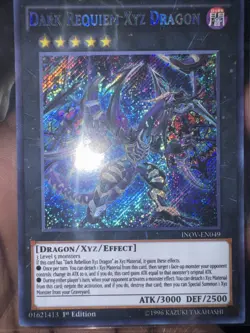 YuGiOh 1x Dark Requiem Xyz Dragon INOV-EN049 Unl Edition Secret Rare NM - Image 1