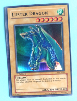 YUGIOH LUSTER DRAGON #LOD-050 1ST EDITION SUPER RARE HOLO LIGHT PLAY - Image 1