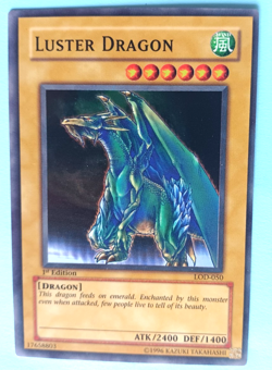 YUGIOH LUSTER DRAGON #LOD-050 1ST EDITION SUPER RARE HOLO LIGHT PLAY - Image 3