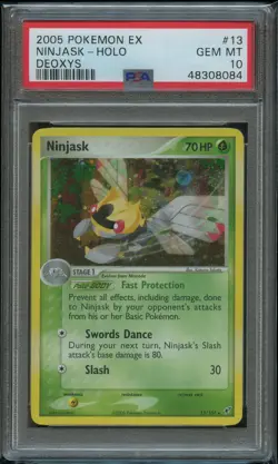 Pokemon Ninjask Holo PSA 10 Gem Mint 13/107 Ex Deoxys - Image 1
