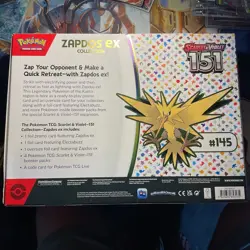 Pokemon: Scarlet & Violet 151 Zapdos EX Collection Box New & Sealed - Image 2