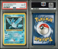 1999 POKEMON FOSSIL #2 ARTICUNO HOLO PSA 8 NM MINT 1ST EDITION - Image 3