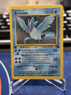 Articuno Pokemon TCG 2/62 Fossil Holo Rare 1st Edition LP - Image 1