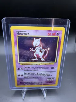 Mewtwo - 10/102 - Pokemon Base Set Unlimited Holo Rare Card WOTC LP - Image 1