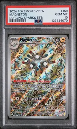 🔥 Pokemon TCG 🔥 Magneton #159 🔥 SV Surging Sparks ETB Promo SVP EN PSA 10 🔥 - Image 3